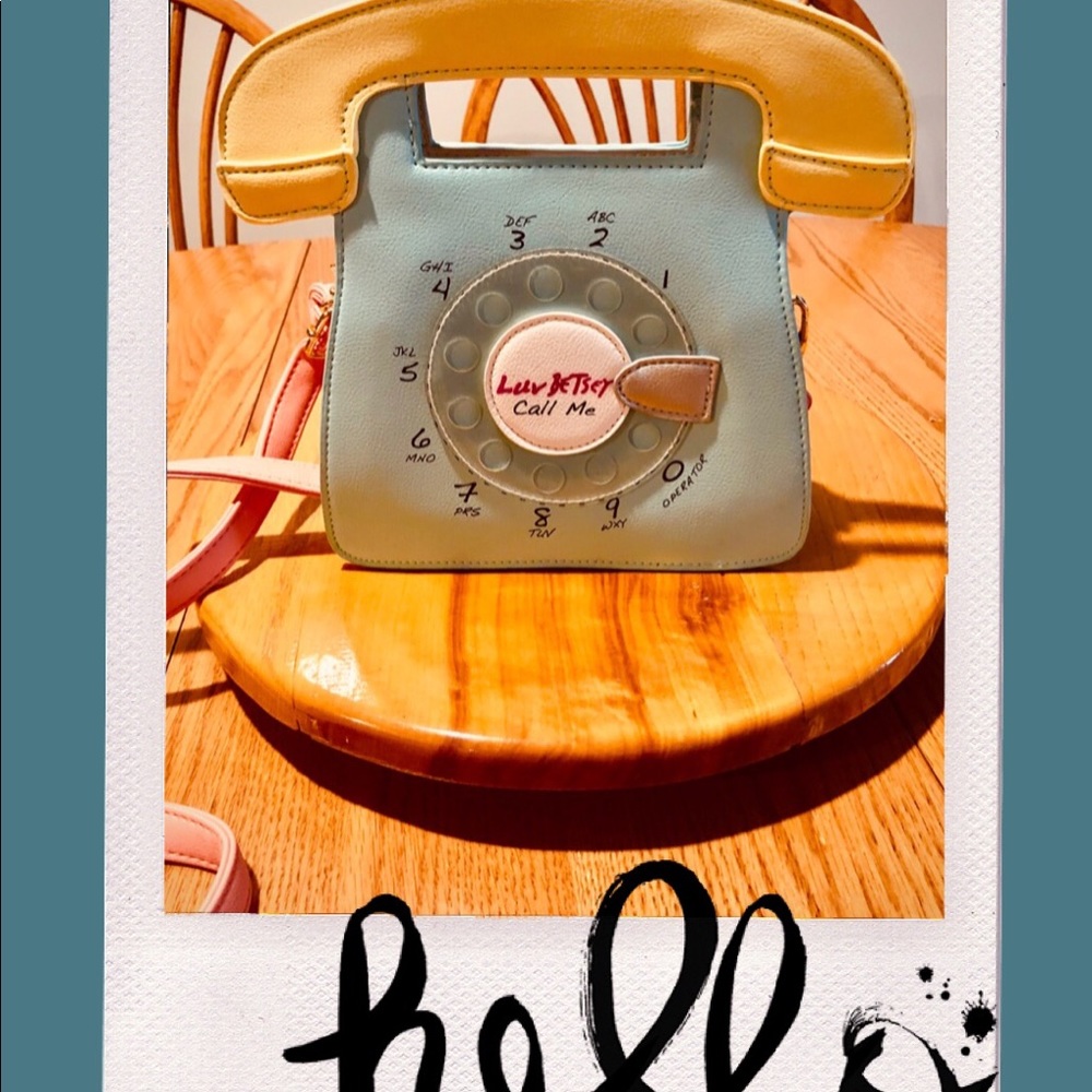 Betsey Johnson Telephone bag, too cute!!!HELLO!!!